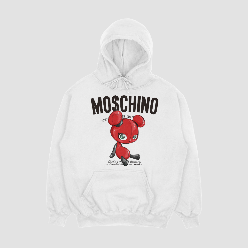 MOSCHINOスウェット クル パーカー プリント  綿　男女兼用