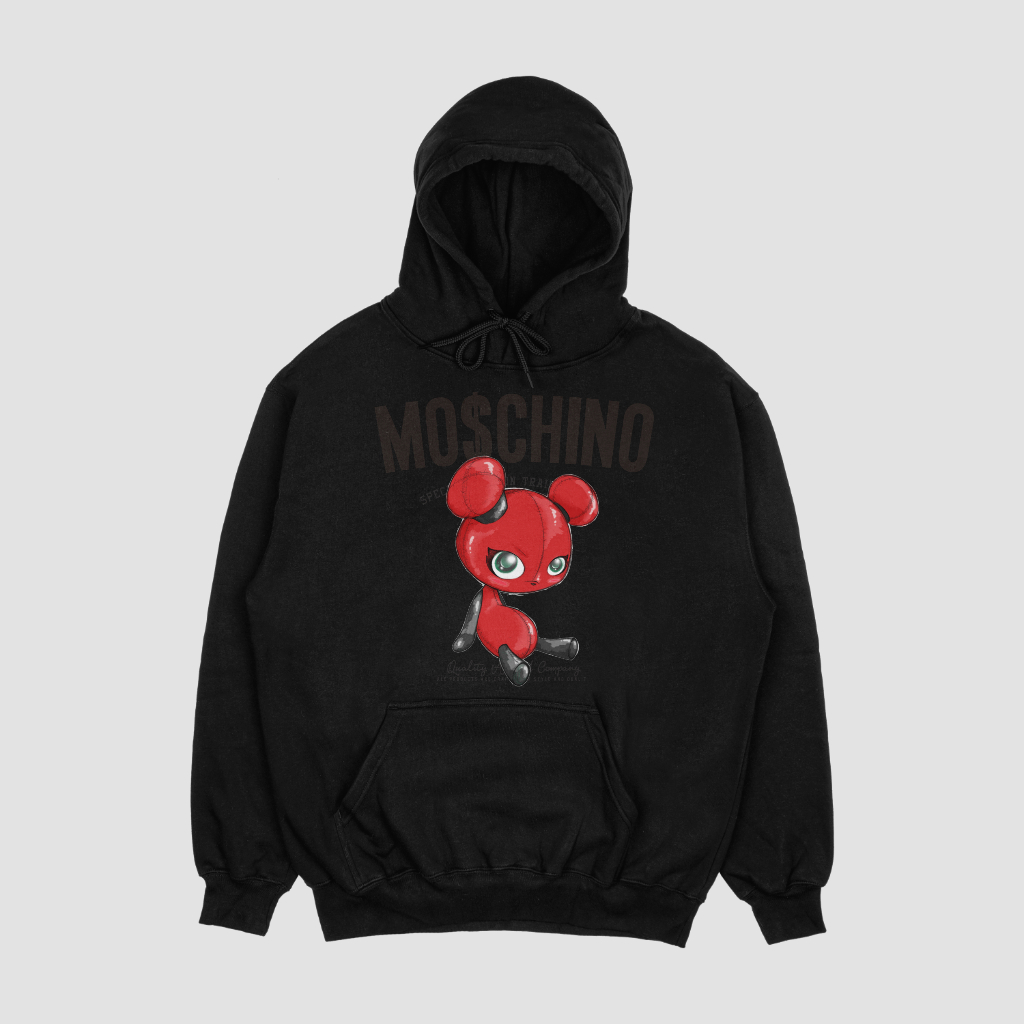 MOSCHINOスウェット クル パーカー プリント  綿　男女兼用