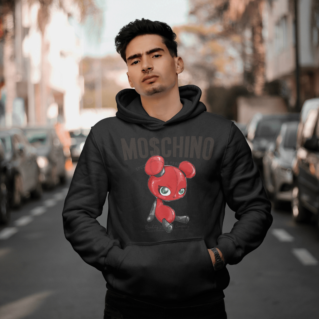 MOSCHINOスウェット クル パーカー プリント  綿　男女兼用