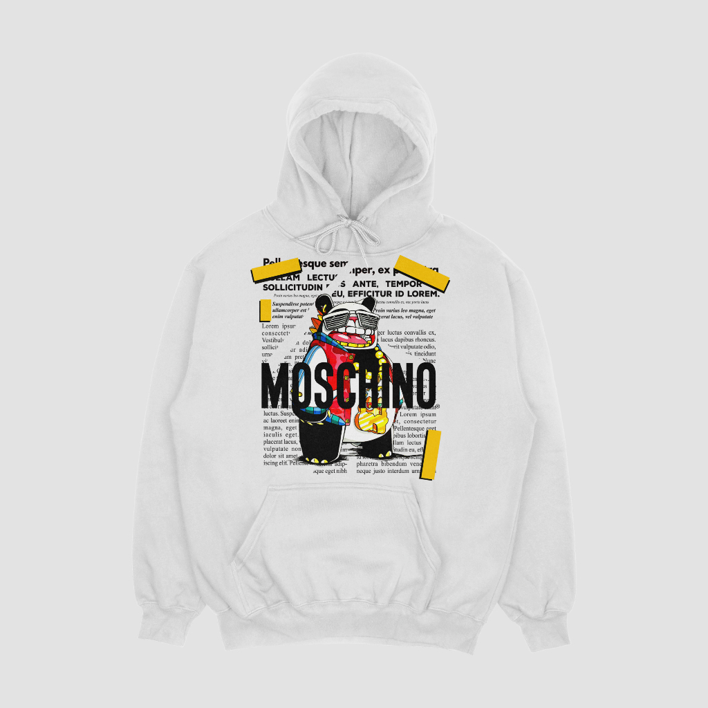MOSCHINOスウェット クル パーカー プリント 綿 男女兼用