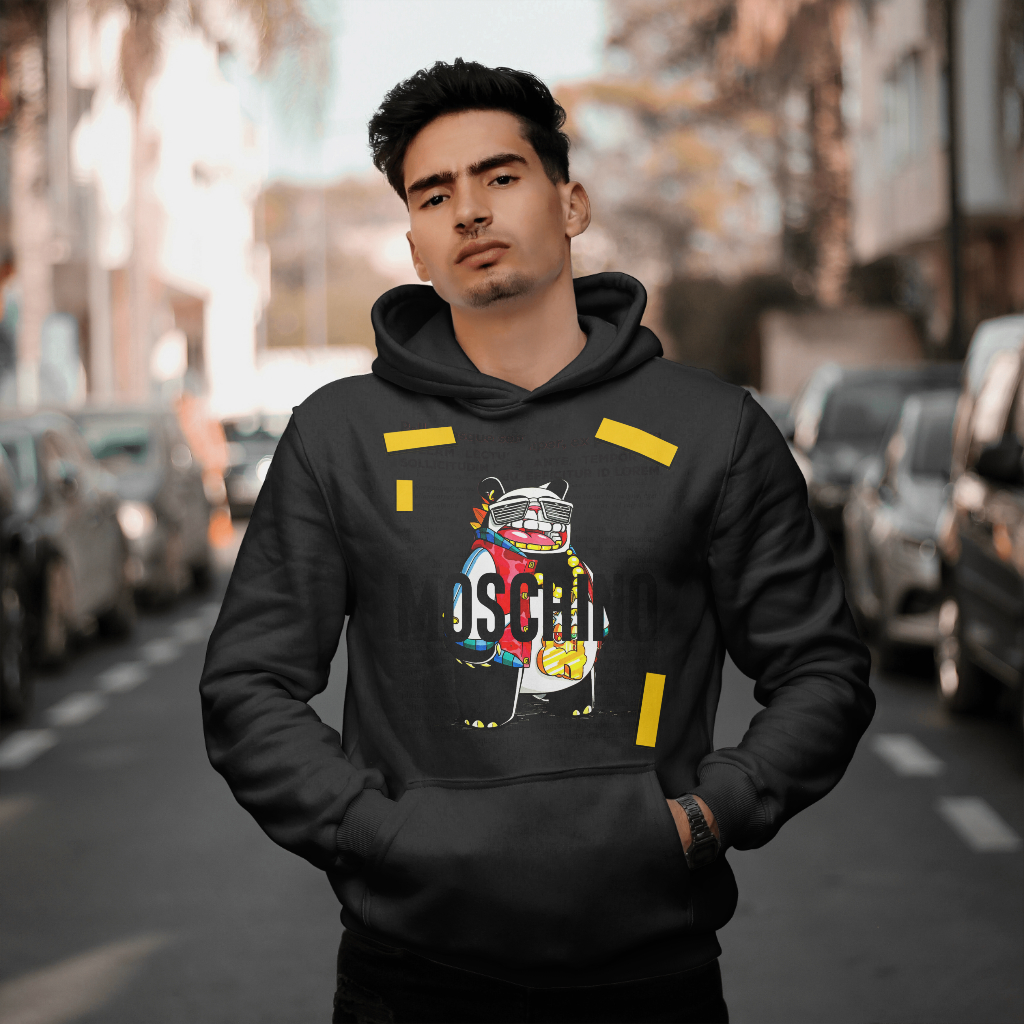 MOSCHINOスウェット クル パーカー プリント 綿 男女兼用