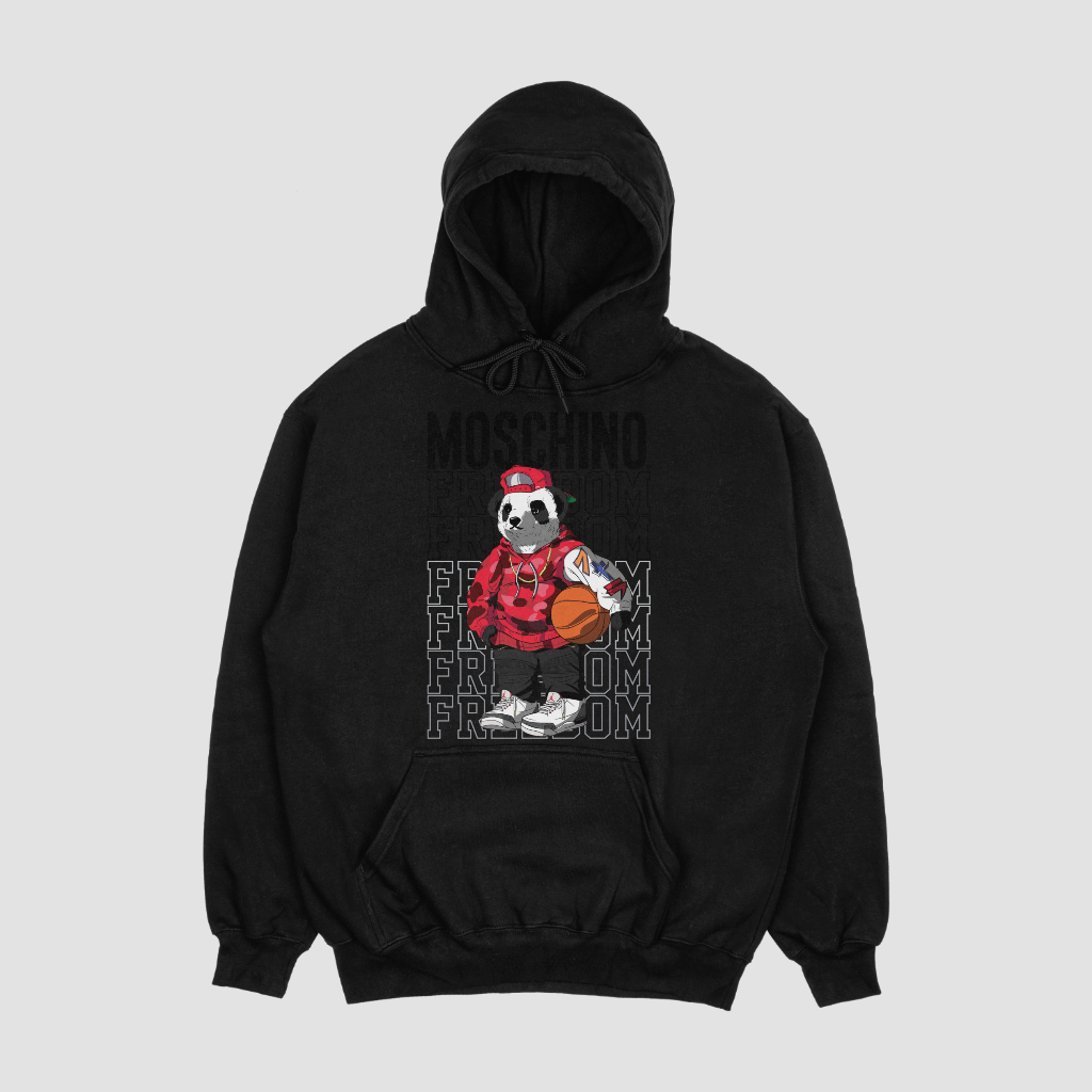 MOSCHINOスウェット クル パーカー プリント  綿　男女兼用