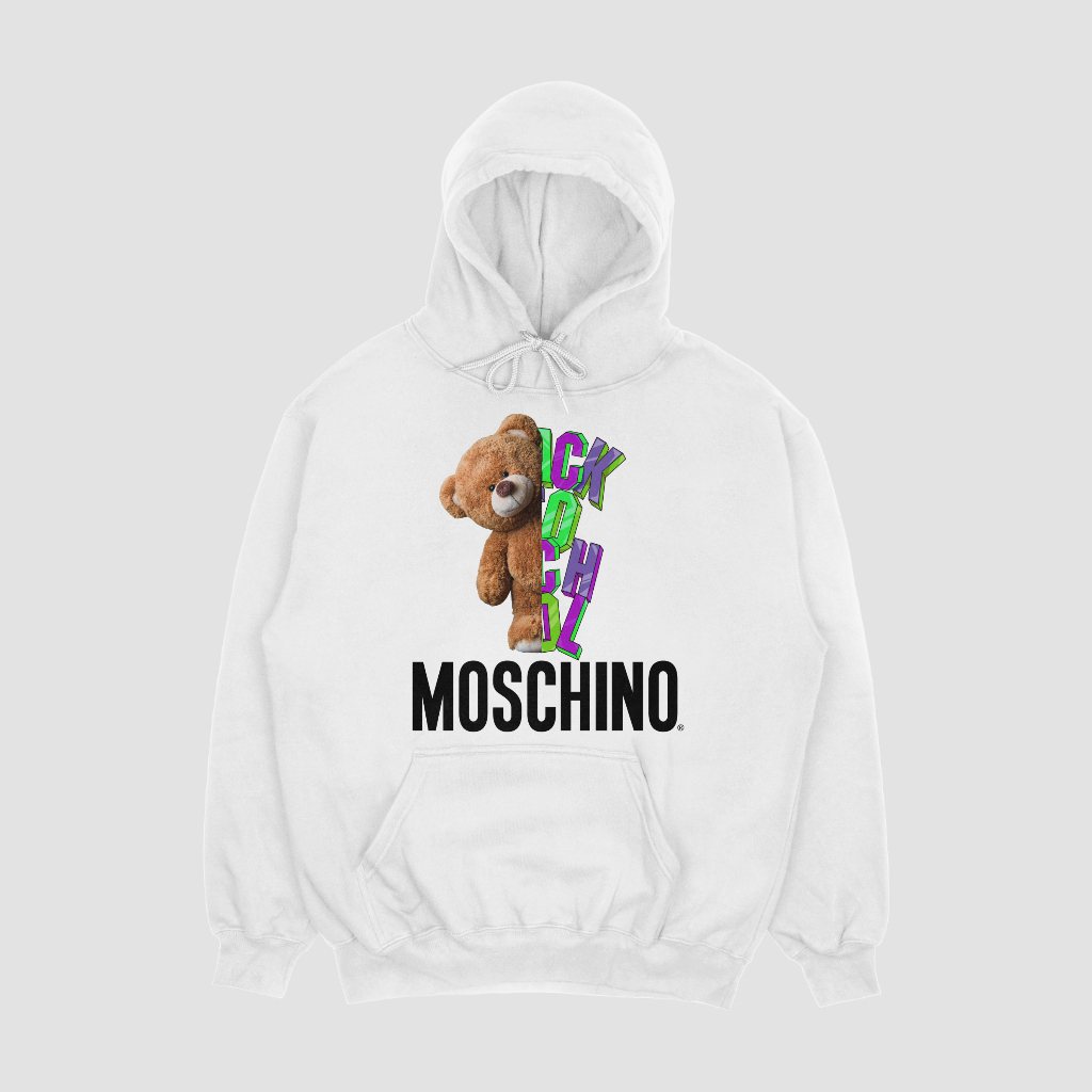MOSCHINOスウェット クル パーカー プリント  綿　男女兼用