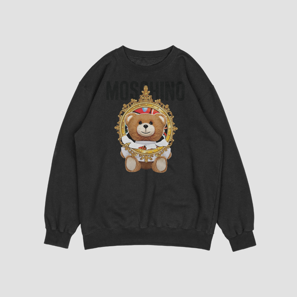 MOSCHINOスウェット クル パーカー プリント  綿　男女兼用