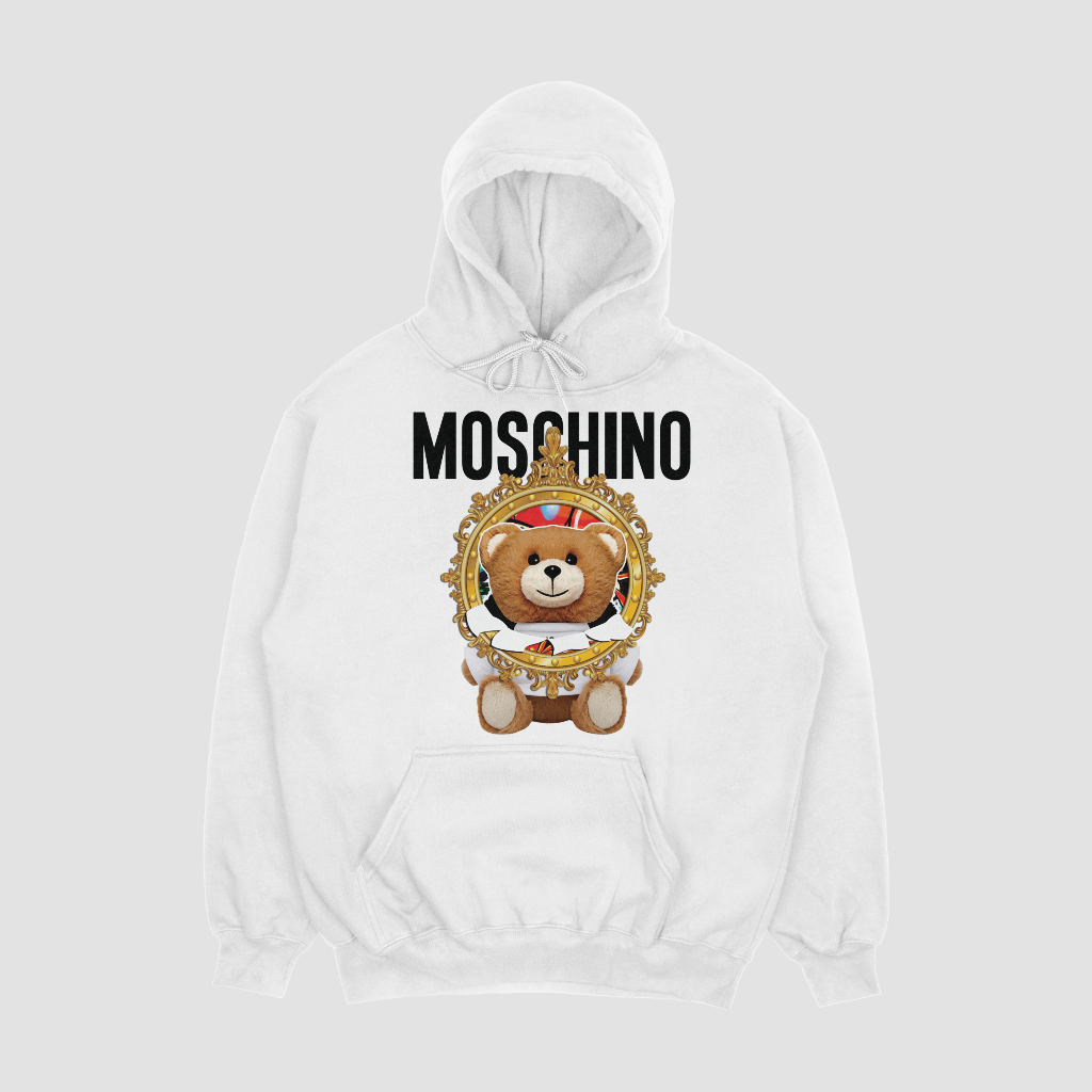 MOSCHINOスウェット クル パーカー プリント  綿　男女兼用