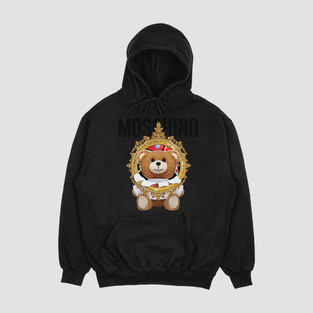 MOSCHINOスウェット クル パーカー プリント  綿　男女兼用