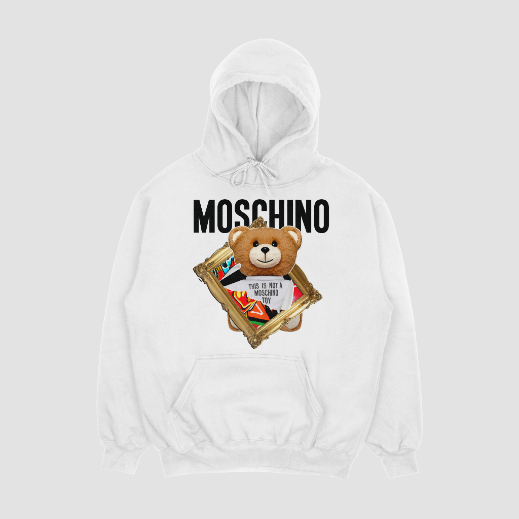 MOSCHINOスウェット クル パーカー プリント  綿　男女兼用