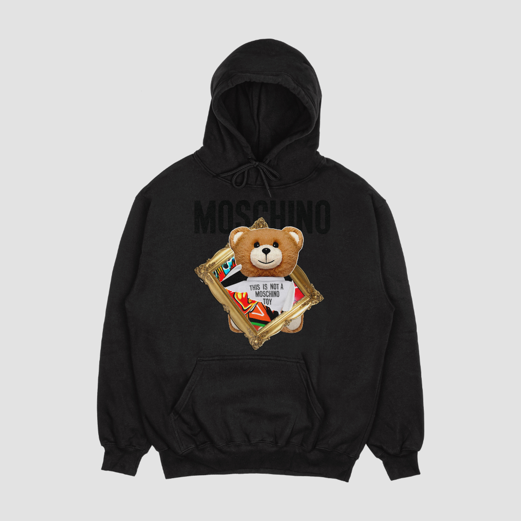 MOSCHINOスウェット クル パーカー プリント  綿　男女兼用