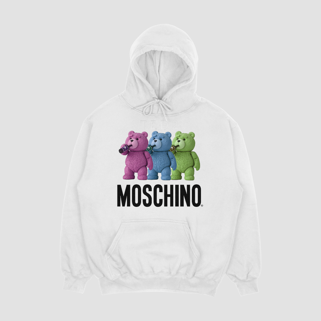 MOSCHINOスウェット クル パーカー プリント 綿 男女兼用