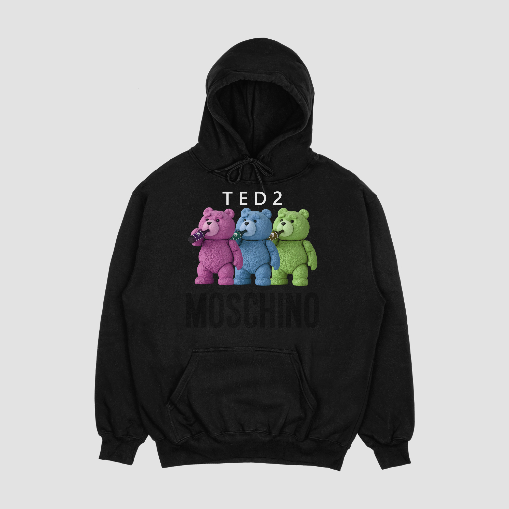 MOSCHINOスウェット クル パーカー プリント 綿 男女兼用