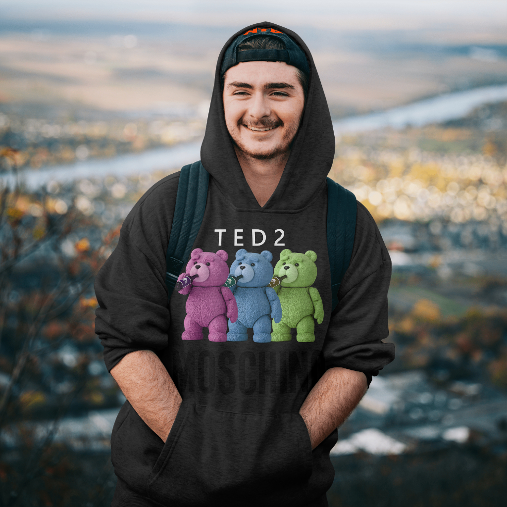 MOSCHINOスウェット クル パーカー プリント 綿 男女兼用