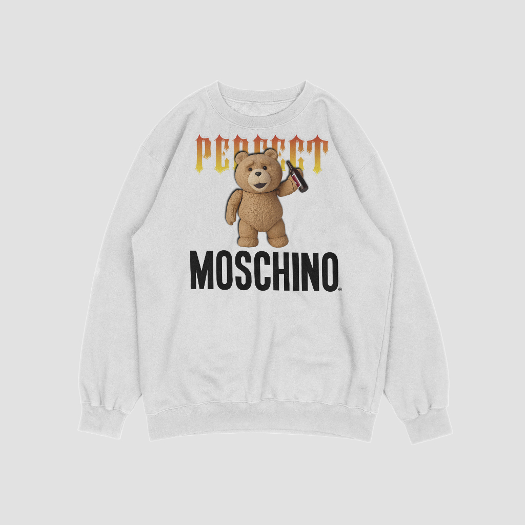 MOSCHINOスウェット クル パーカー プリント 綿 男女兼用