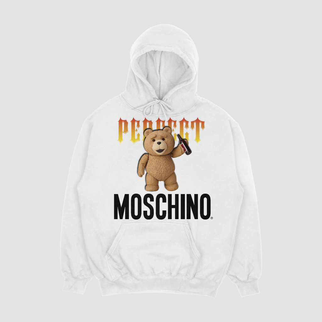 MOSCHINOスウェット クル パーカー プリント 綿 男女兼用
