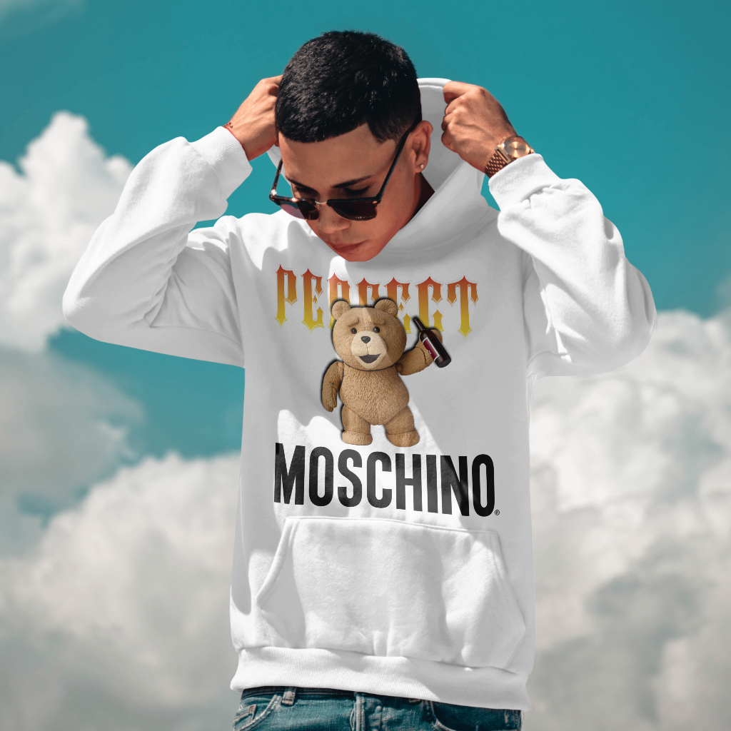 MOSCHINOスウェット クル パーカー プリント 綿 男女兼用