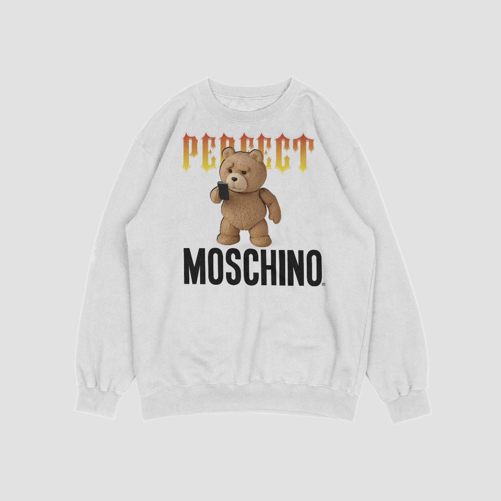 MOSCHINOスウェット クル パーカー プリント 綿 男女兼用