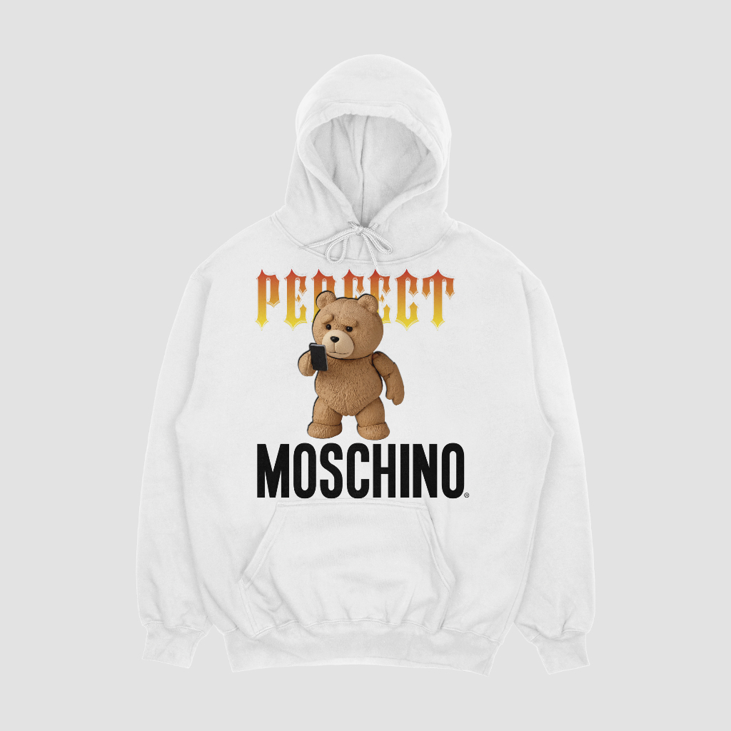 MOSCHINOスウェット クル パーカー プリント 綿 男女兼用