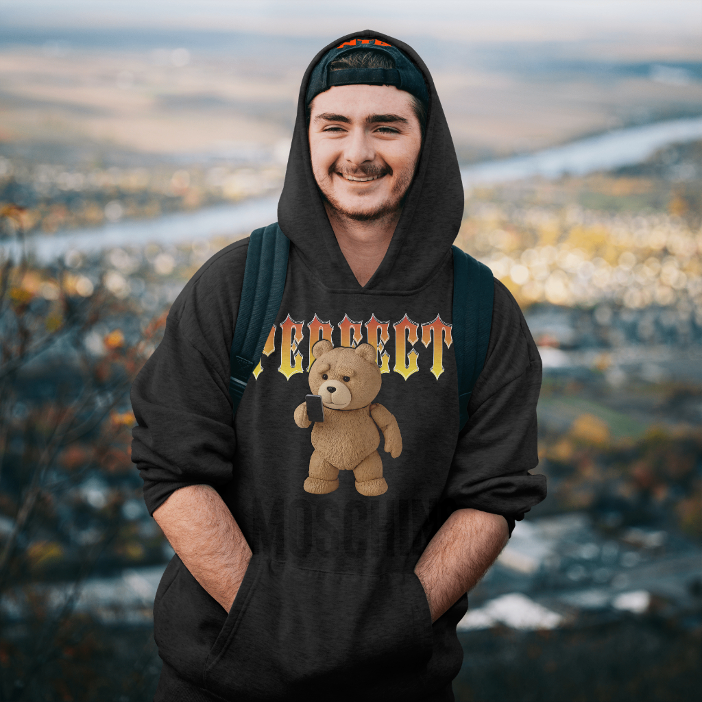 MOSCHINOスウェット クル パーカー プリント 綿 男女兼用