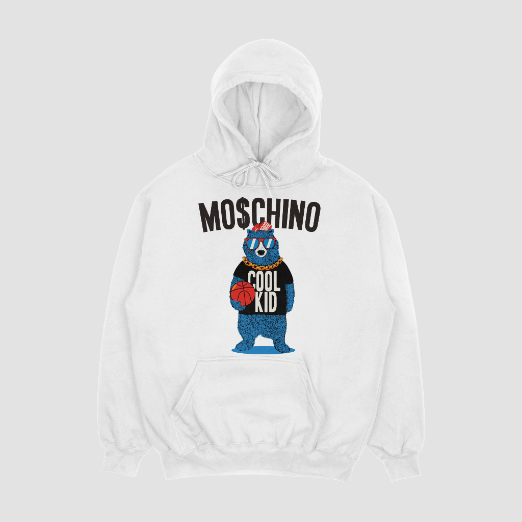 MOSCHINOスウェット クル パーカー プリント  綿　男女兼用