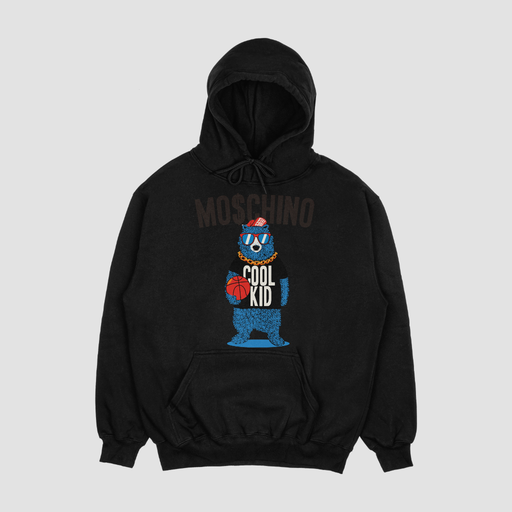 MOSCHINOスウェット クル パーカー プリント  綿　男女兼用