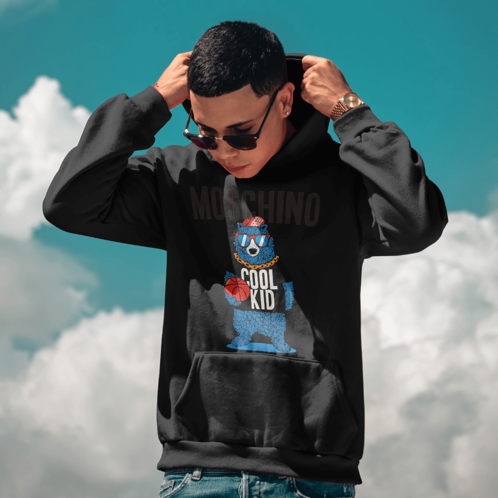 MOSCHINOスウェット クル パーカー プリント  綿　男女兼用