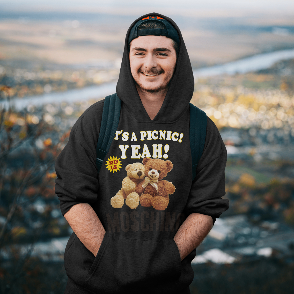 MOSCHINOスウェット クル パーカー プリント 綿 男女兼用