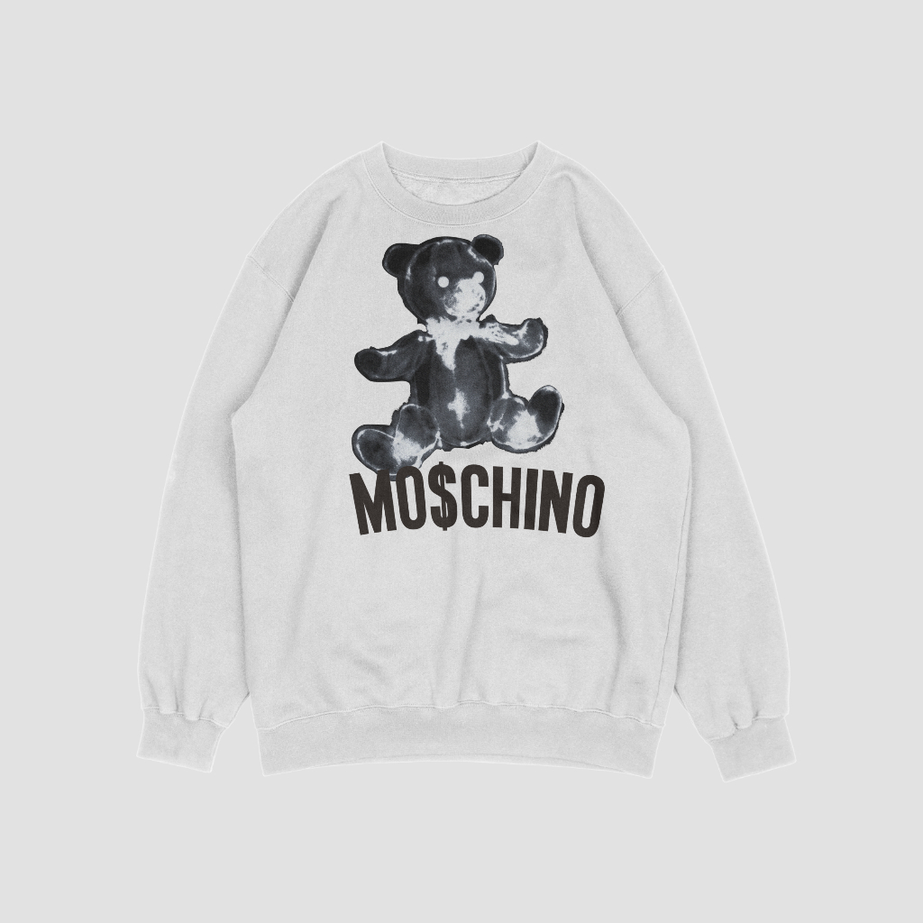 MOSCHINOスウェット クル パーカー プリント 綿 男女兼用