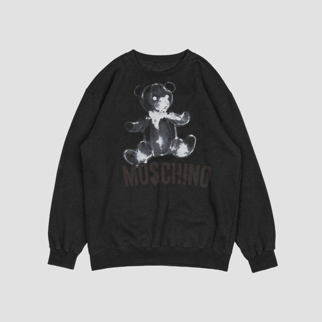 MOSCHINOスウェット クル パーカー プリント  綿　男女兼用
