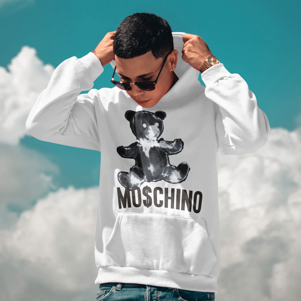 MOSCHINOスウェット クル パーカー プリント 綿 男女兼用