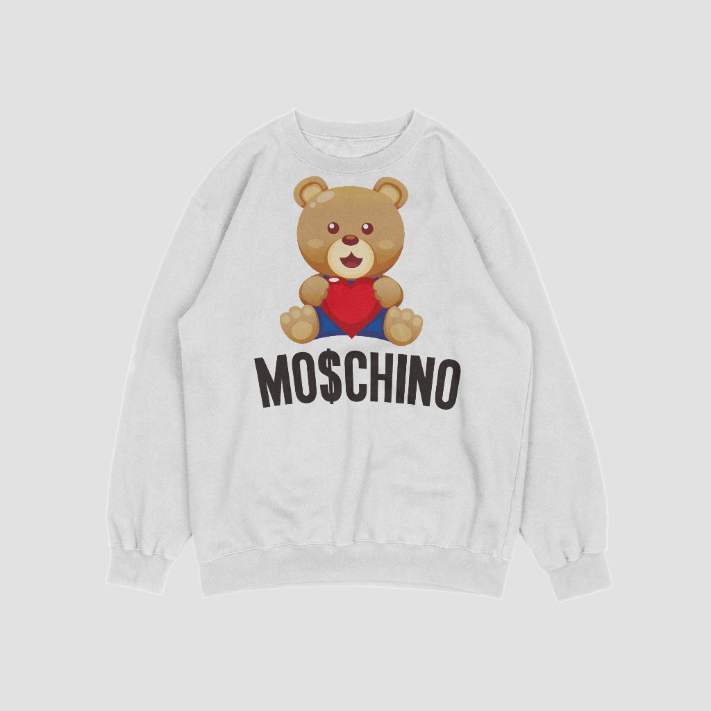 MOSCHINOスウェット クル パーカー プリント 綿 男女兼用