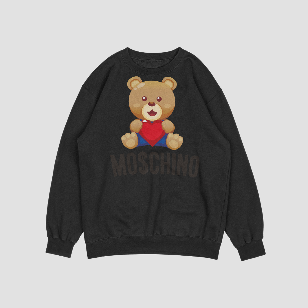 MOSCHINOスウェット クル パーカー プリント  綿　男女兼用
