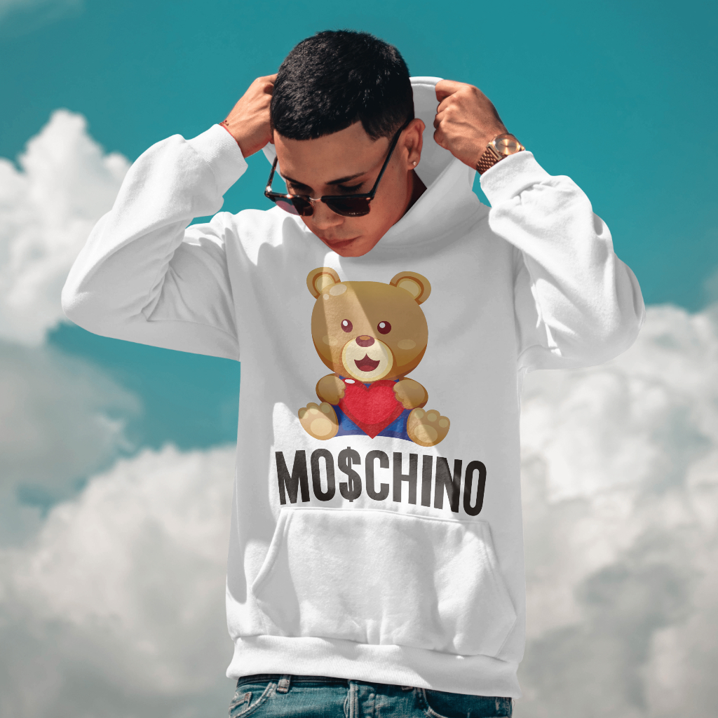 MOSCHINOスウェット クル パーカー プリント 綿 男女兼用