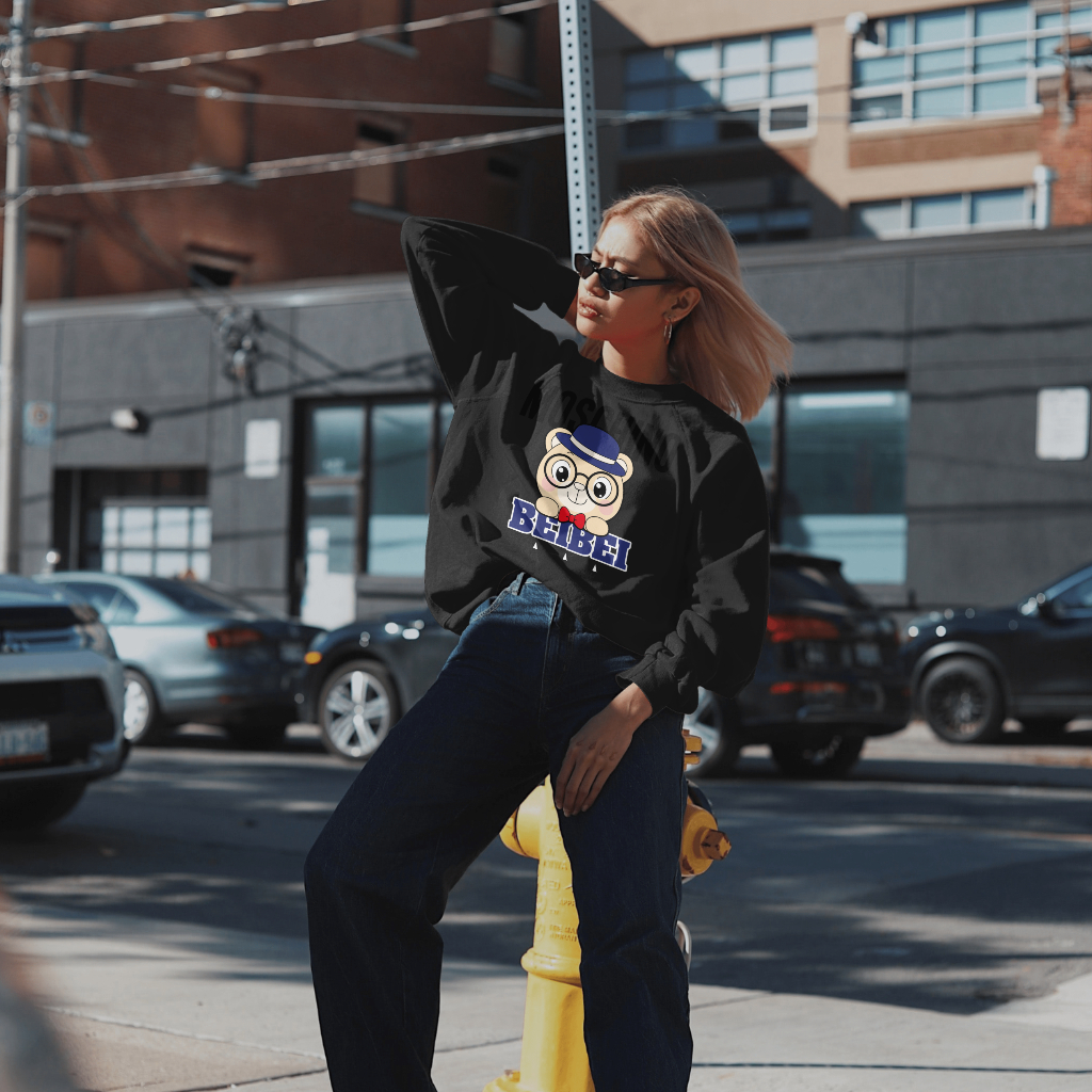 MOSCHINOスウェット クル パーカー プリント  綿　男女兼用