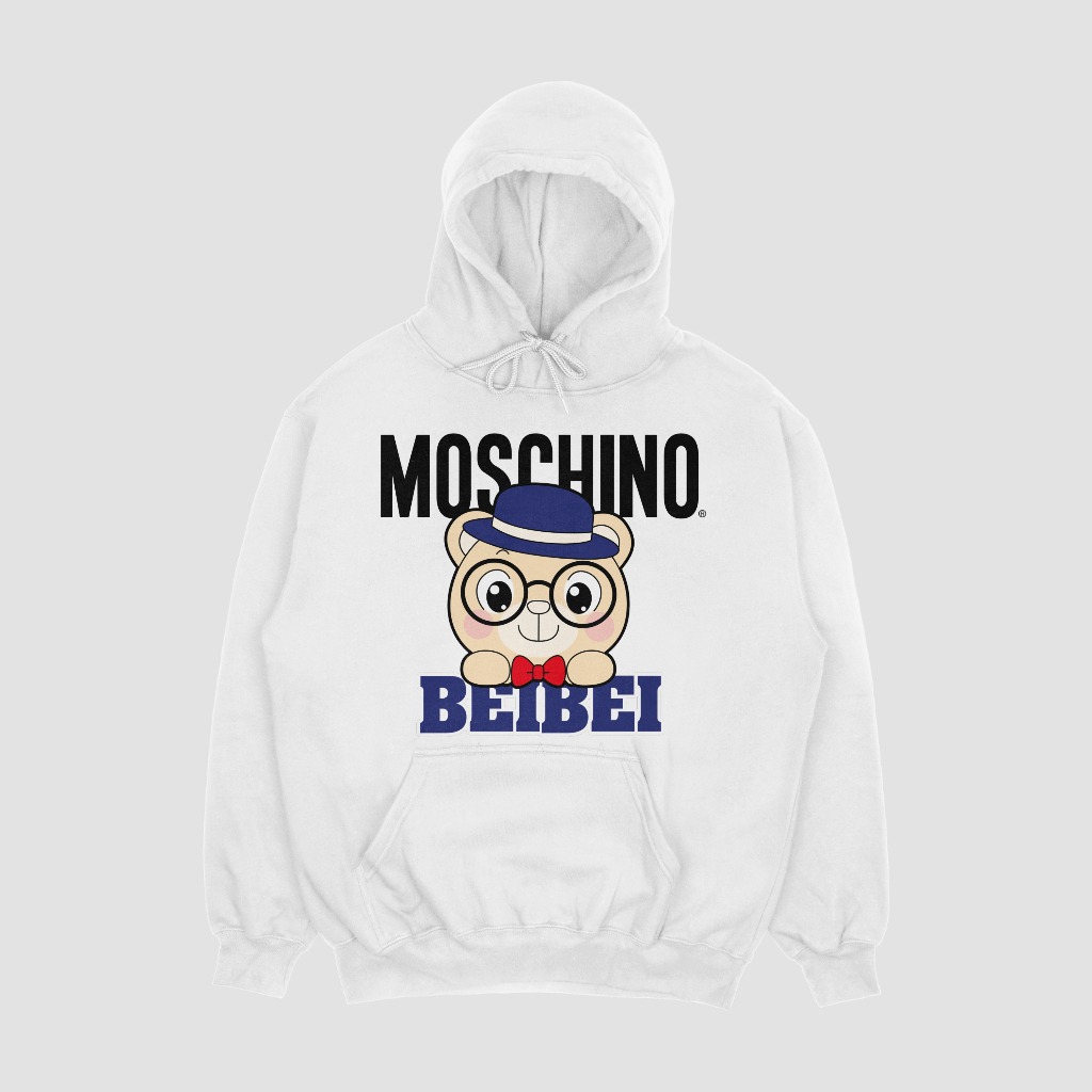 MOSCHINOスウェット クル パーカー プリント  綿　男女兼用