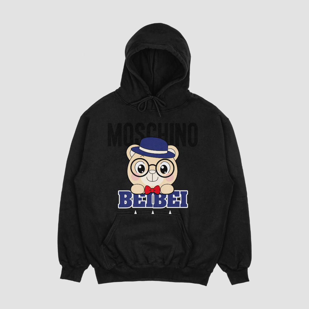 MOSCHINOスウェット クル パーカー プリント  綿　男女兼用