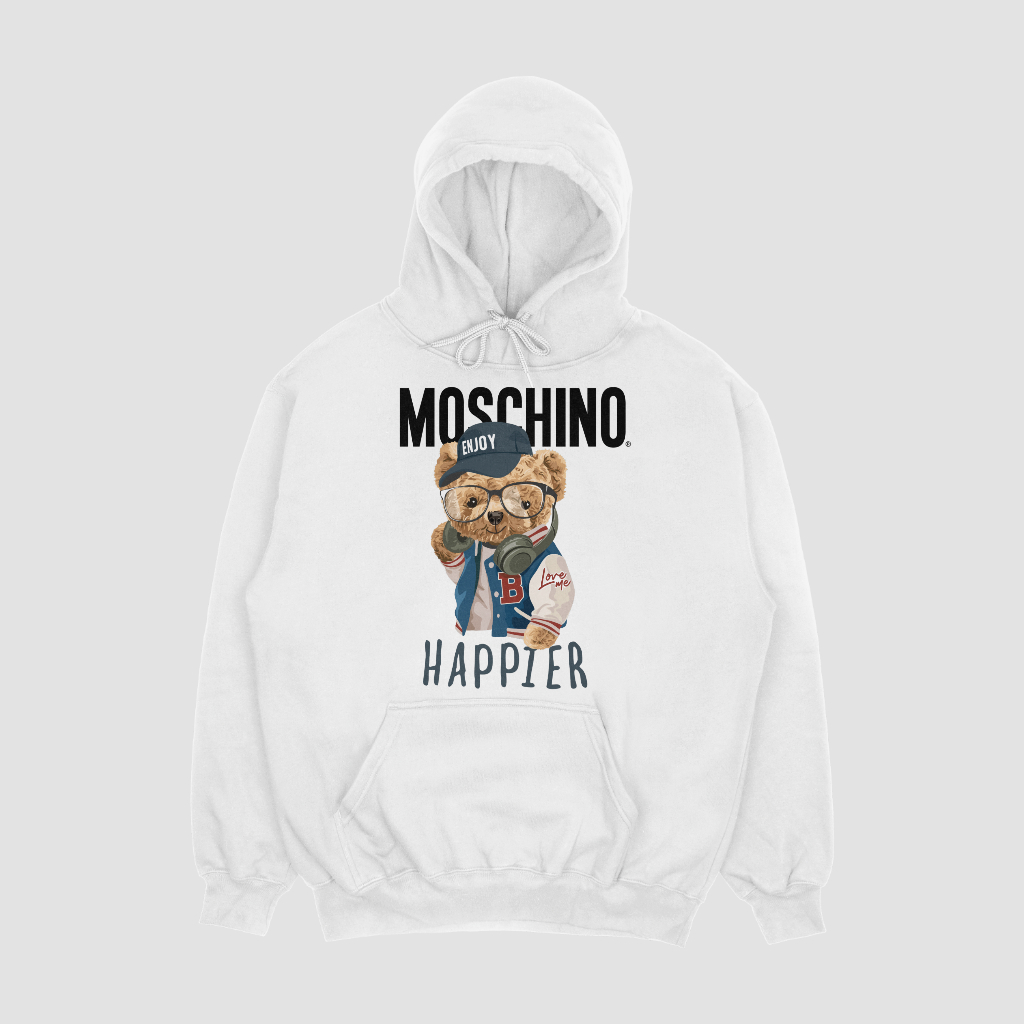 MOSCHINOスウェット クル パーカー プリント 綿 男女兼用