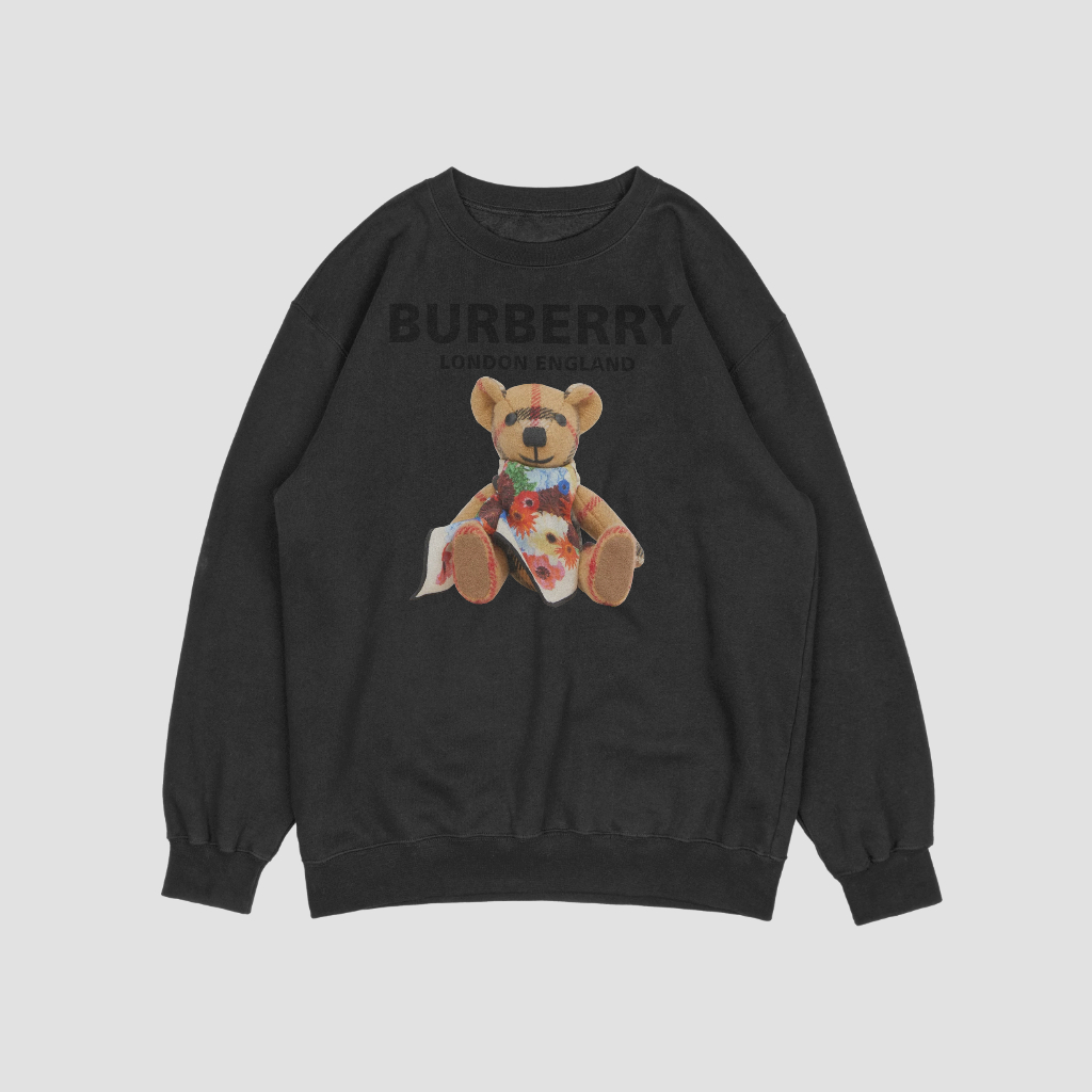 Burberryスウェット クル パーカー プリント  綿　男女兼用
