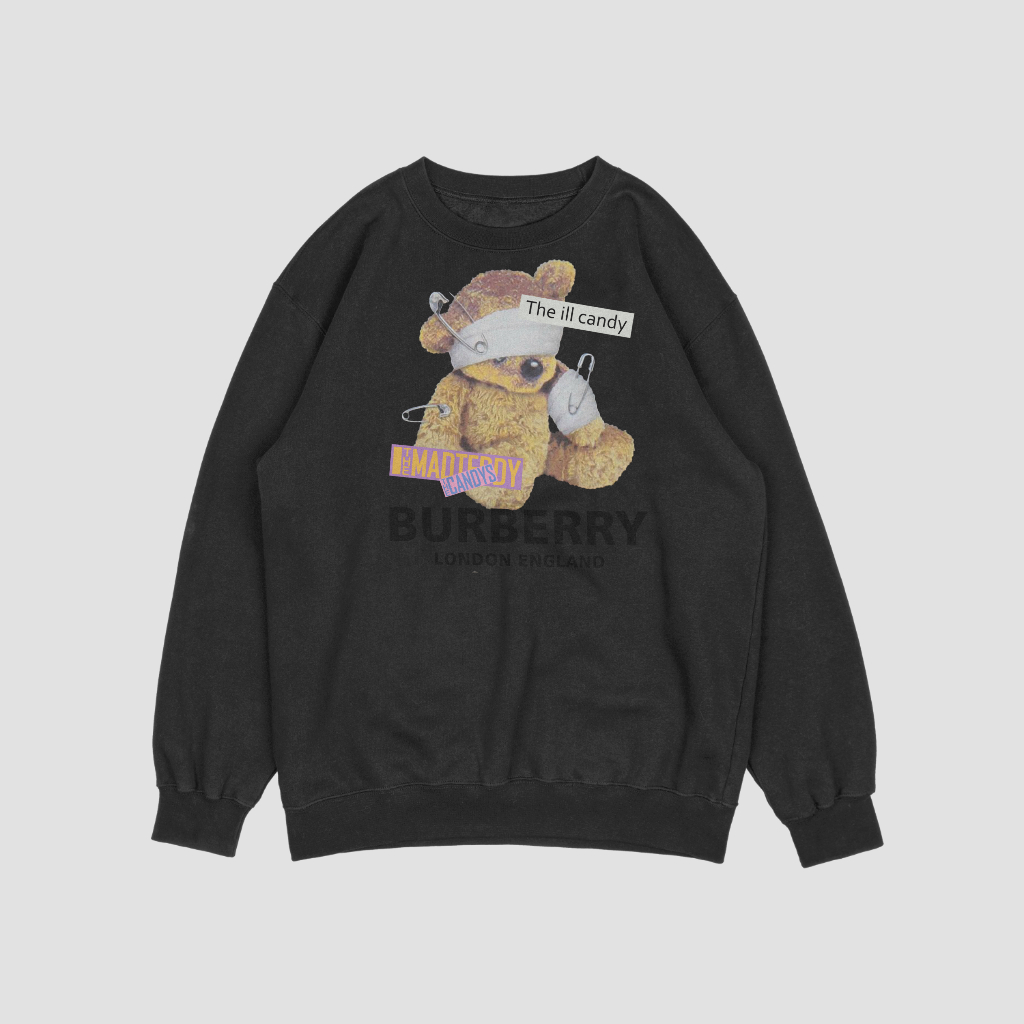 Burberryスウェット クル パーカー プリント  綿　男女兼用