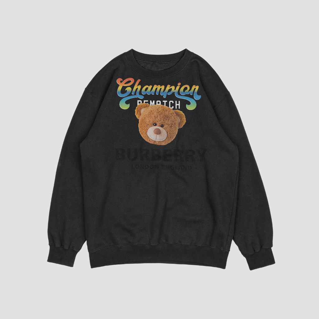 Burberryスウェット クル パーカー プリント  綿　男女兼用