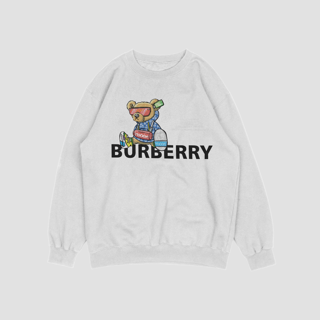 Burberryスウェット クル パーカー プリント  綿　男女兼用