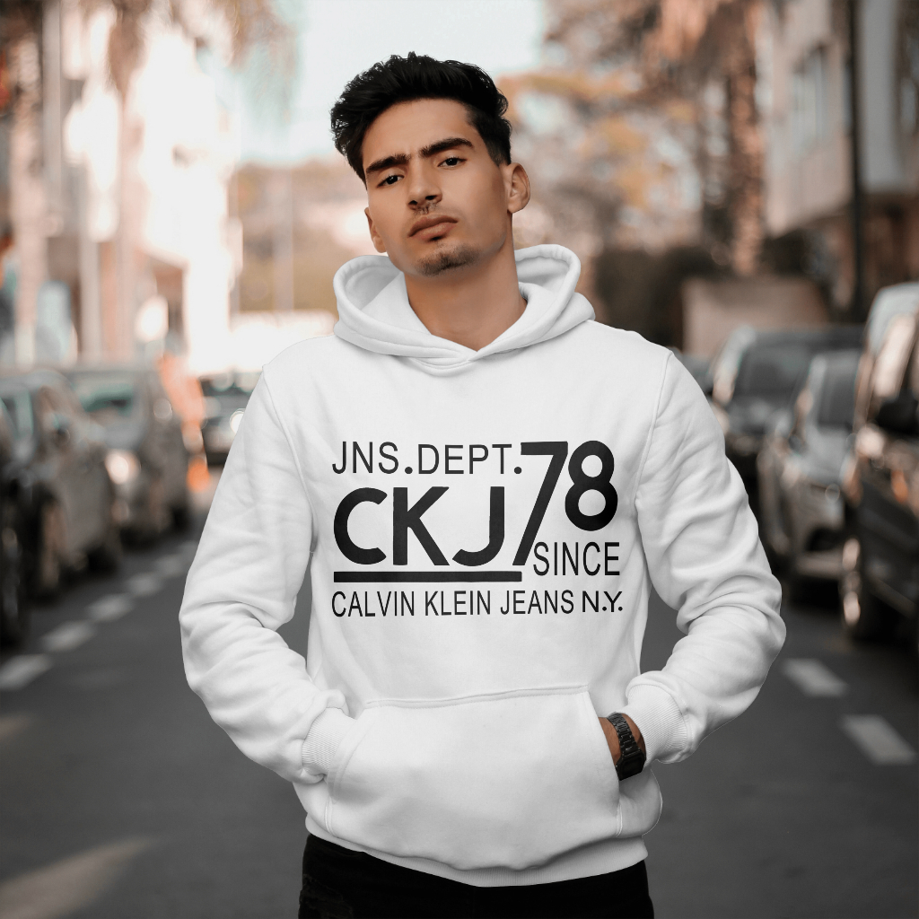 Calvin Kleinスウェット クル パーカー プリント  綿　男女兼用