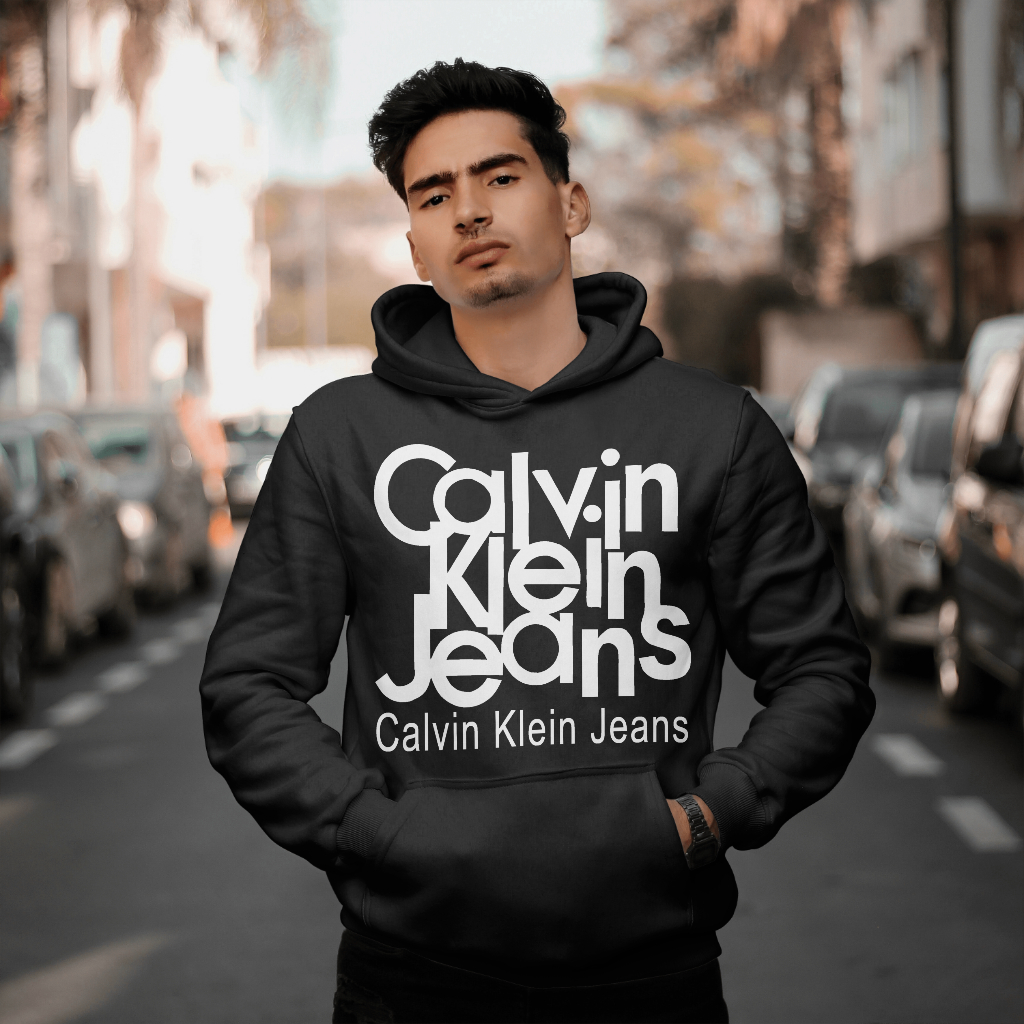 Calvin Kleinスウェット クル パーカー プリント  綿　男女兼用