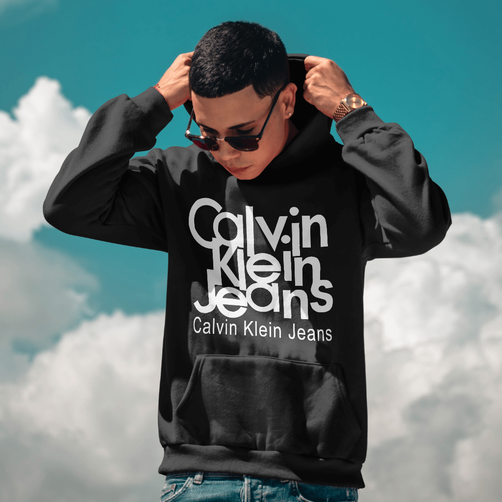Calvin Kleinスウェット クル パーカー プリント  綿　男女兼用