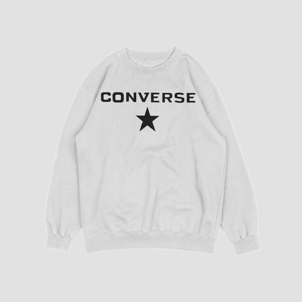 Converseスウェット クル パーカー プリント 綿 男女兼用
