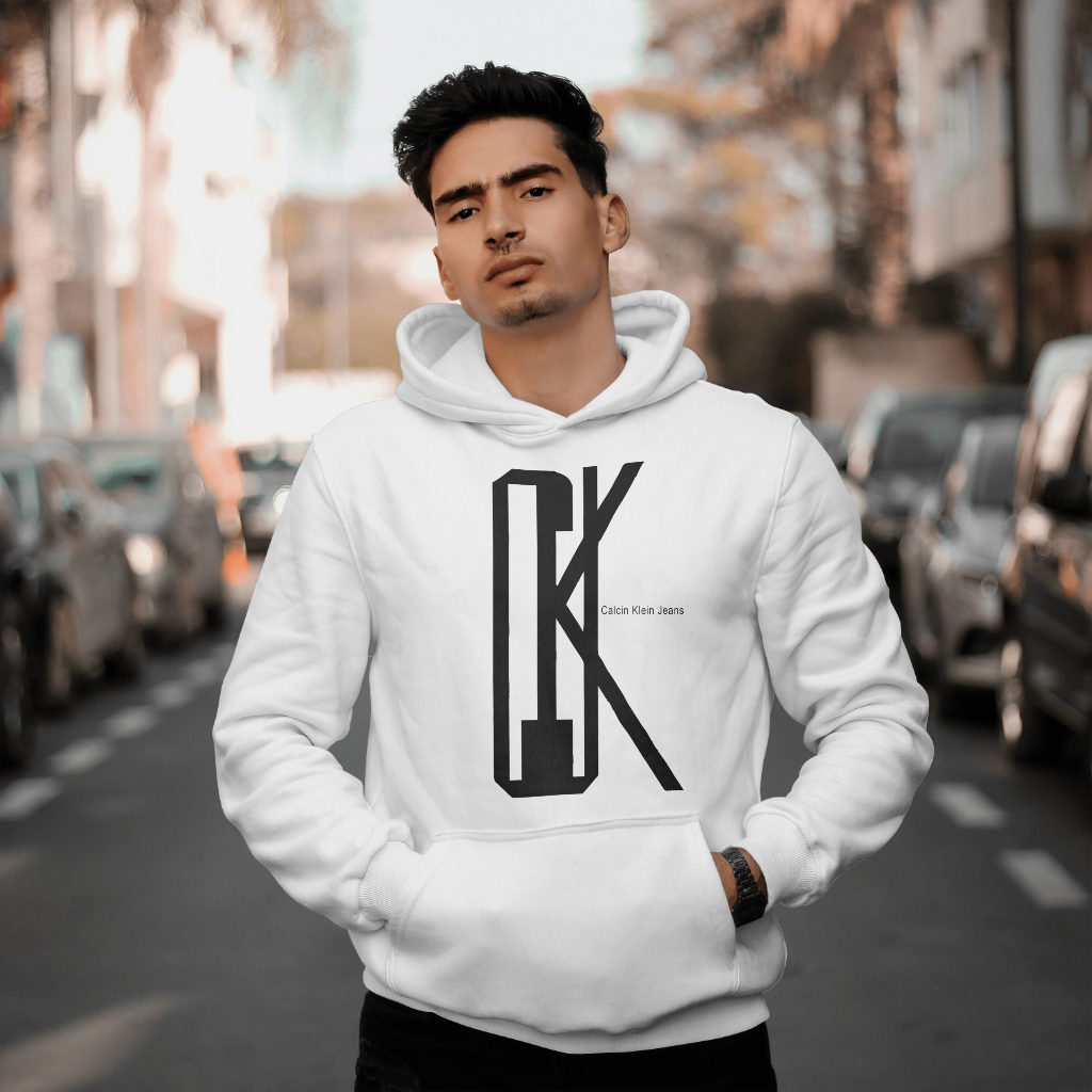 Calvin Kleinスウェット クル パーカー プリント  綿　男女兼用