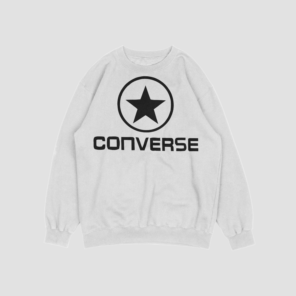 CONVERSEスウェット クル パーカー プリント  綿　男女兼用