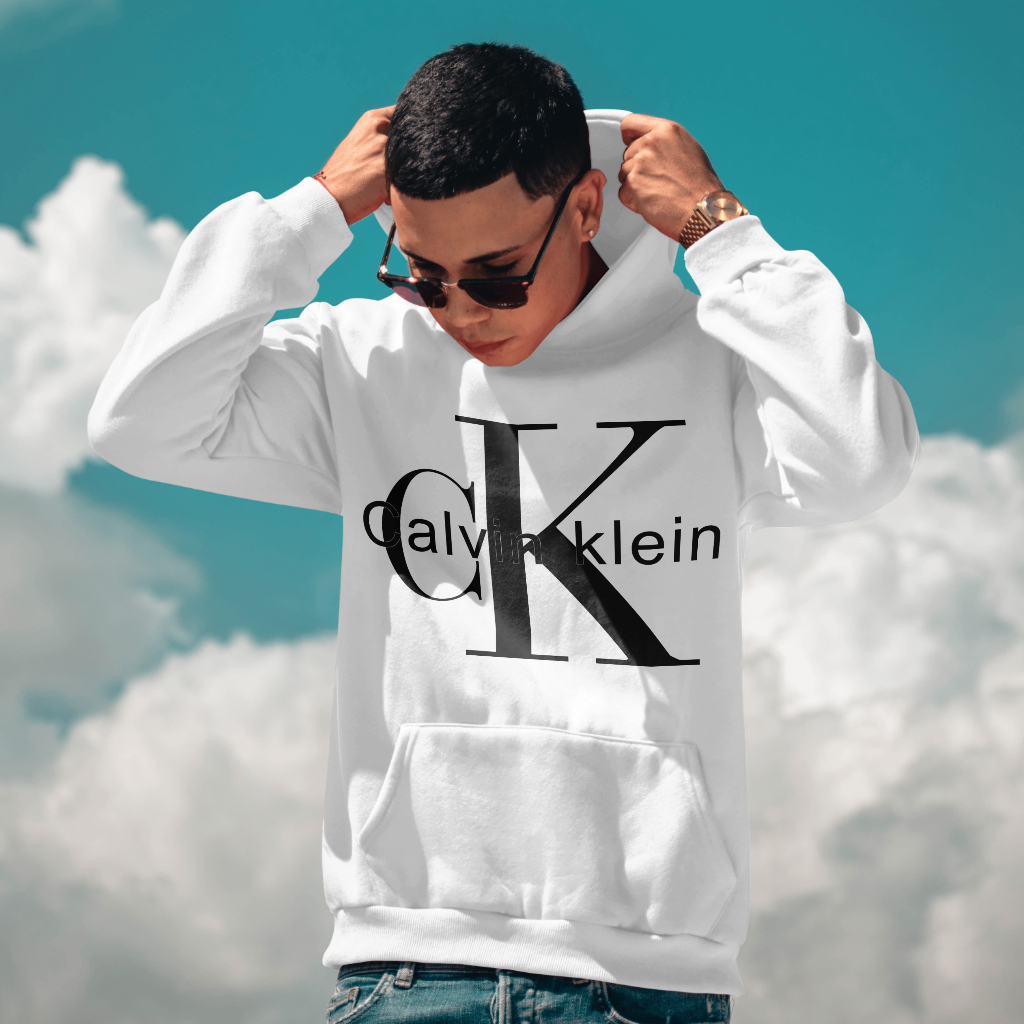Calvin Kleinスウェット クル パーカー プリント  綿　男女兼用