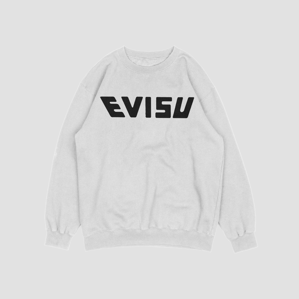 EVISUスウェット クル パーカー プリント  綿　男女兼用