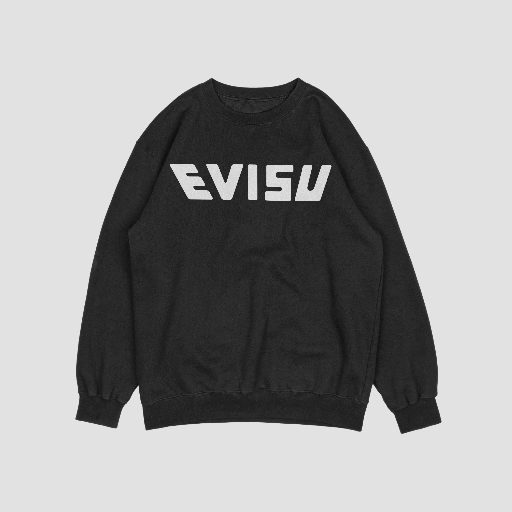 EVISUスウェット クル パーカー プリント  綿　男女兼用