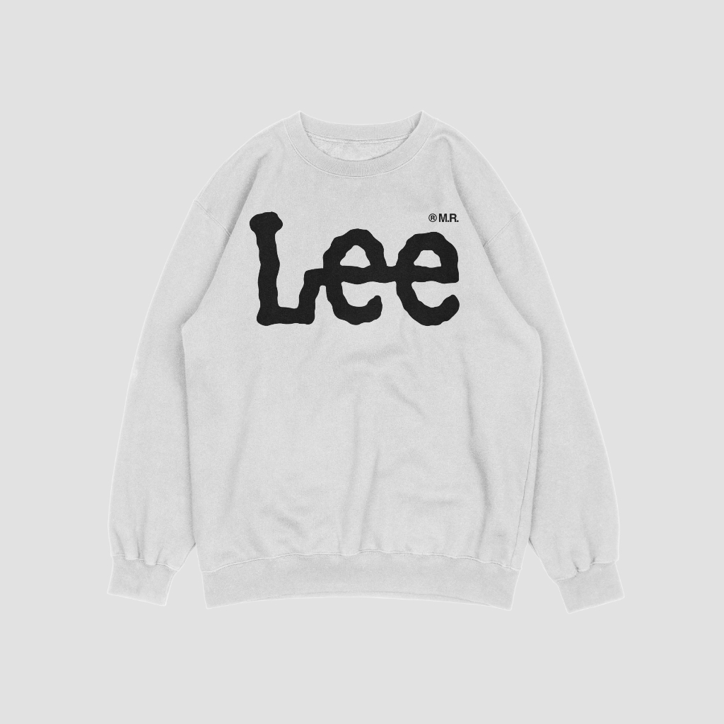 LEEスウェット クル パーカー プリント 綿 男女兼用