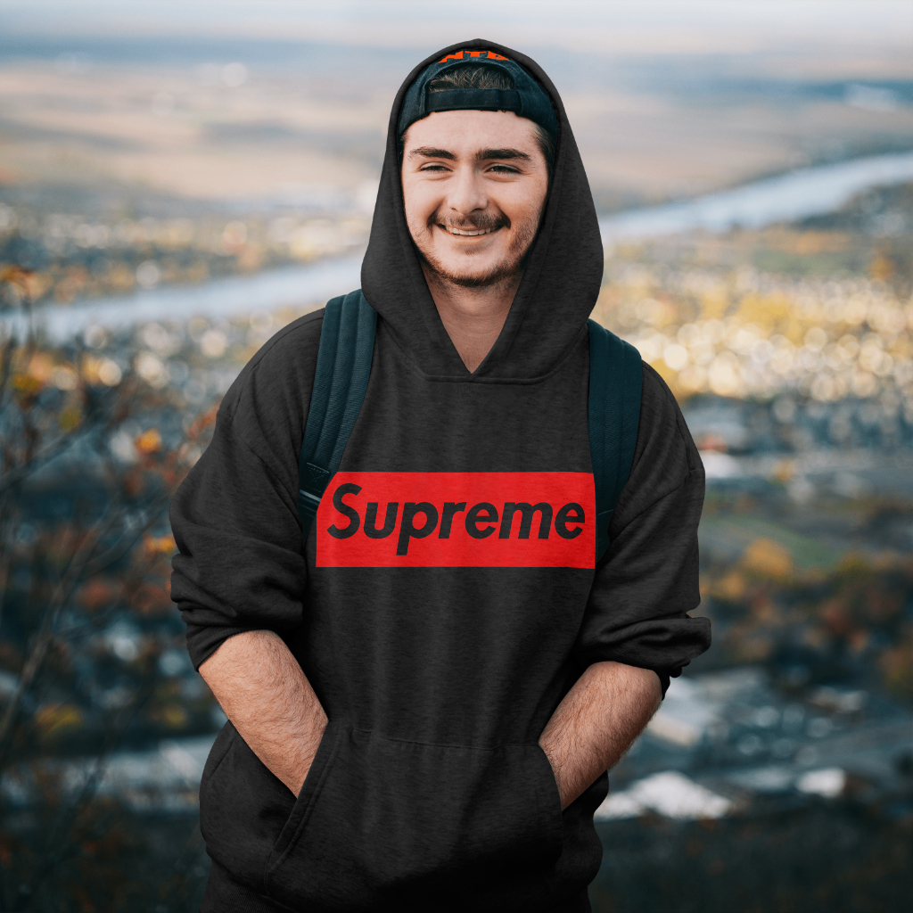 Supremeスウェット クル パーカー プリント  綿　男女兼用
